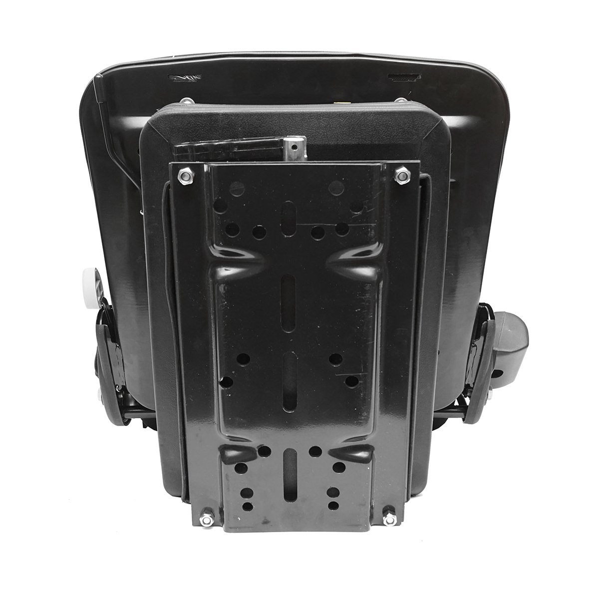 Scaun pentru tractor negru, reglabil cu cotiera, tetiera, centura si suspensie mecanica, latime sezut 455mm